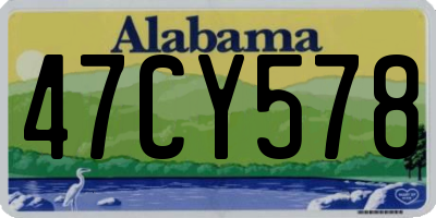 AL license plate 47CY578