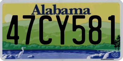 AL license plate 47CY581