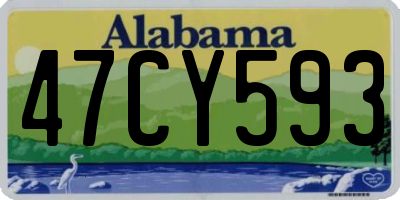 AL license plate 47CY593