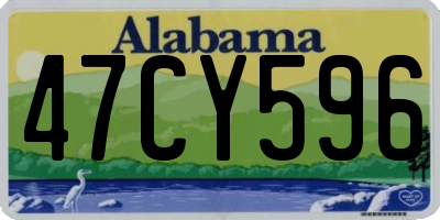 AL license plate 47CY596