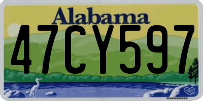 AL license plate 47CY597