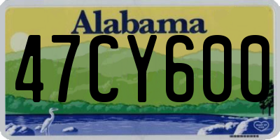 AL license plate 47CY600