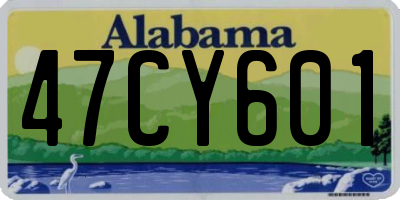 AL license plate 47CY601
