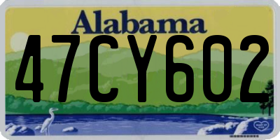 AL license plate 47CY602
