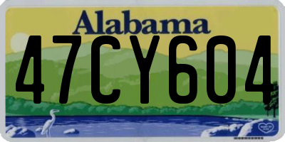 AL license plate 47CY604