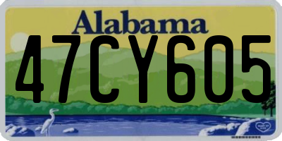 AL license plate 47CY605