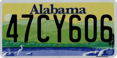 AL license plate 47CY606