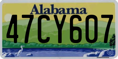 AL license plate 47CY607