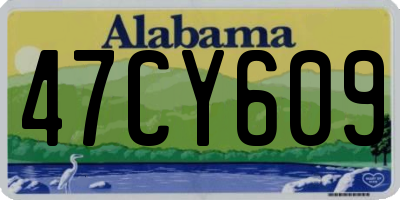 AL license plate 47CY609