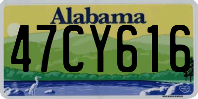 AL license plate 47CY616