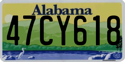 AL license plate 47CY618