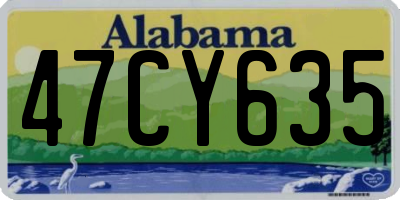 AL license plate 47CY635