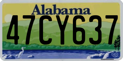 AL license plate 47CY637