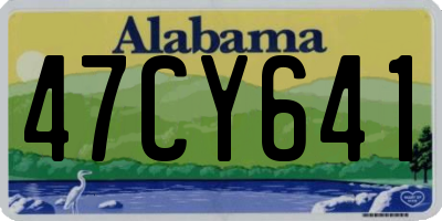 AL license plate 47CY641