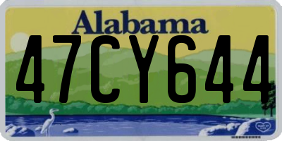 AL license plate 47CY644