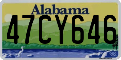 AL license plate 47CY646