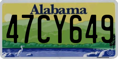 AL license plate 47CY649