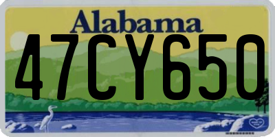 AL license plate 47CY650