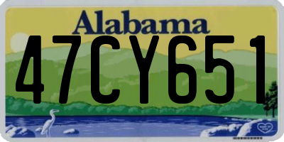 AL license plate 47CY651