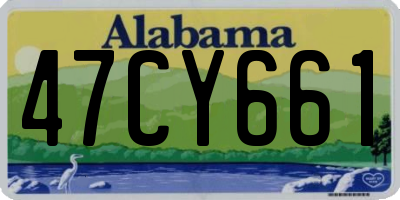 AL license plate 47CY661