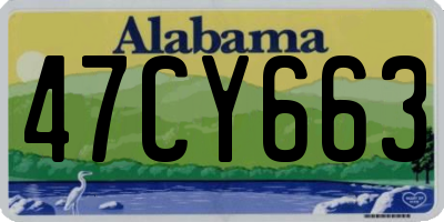 AL license plate 47CY663