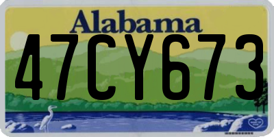 AL license plate 47CY673