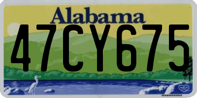 AL license plate 47CY675