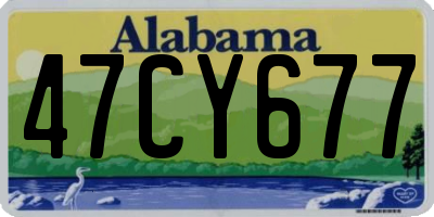 AL license plate 47CY677