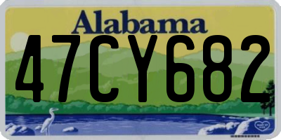 AL license plate 47CY682