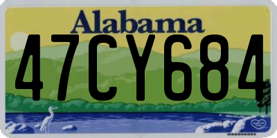 AL license plate 47CY684