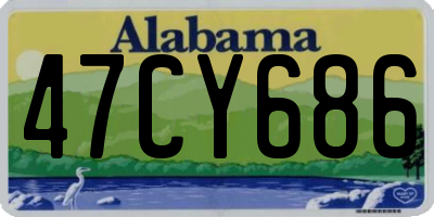 AL license plate 47CY686