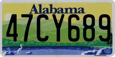 AL license plate 47CY689