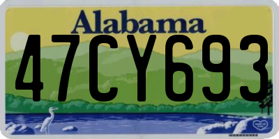 AL license plate 47CY693