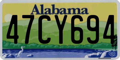 AL license plate 47CY694