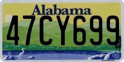 AL license plate 47CY699