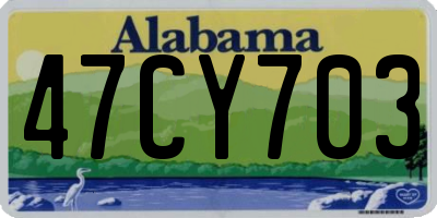 AL license plate 47CY703