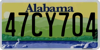 AL license plate 47CY704