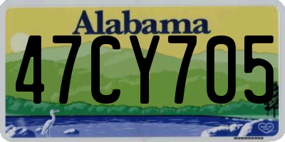 AL license plate 47CY705