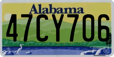 AL license plate 47CY706