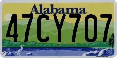 AL license plate 47CY707