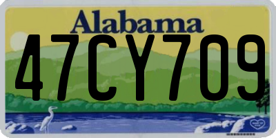 AL license plate 47CY709