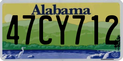 AL license plate 47CY712