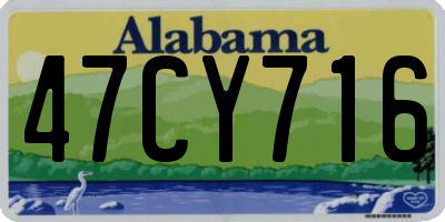 AL license plate 47CY716