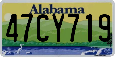 AL license plate 47CY719