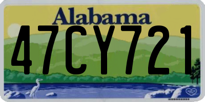 AL license plate 47CY721