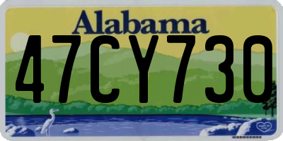 AL license plate 47CY730
