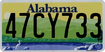 AL license plate 47CY733