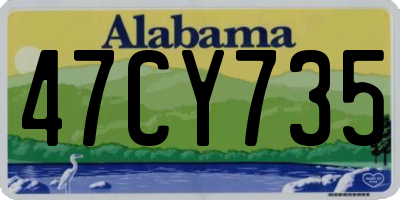 AL license plate 47CY735