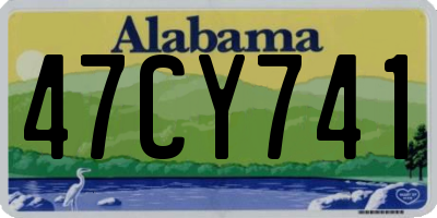 AL license plate 47CY741