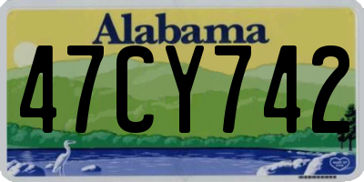 AL license plate 47CY742